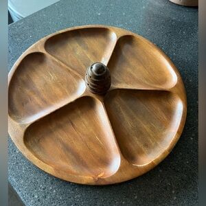 5-Section Wooden Tray/Server Platter